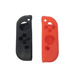 Ficha técnica e caractérísticas do produto Case Silicone Nintendo Switch Proteção para Controle Joy-con - Vermelho/ Preto