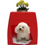 Ficha técnica e caractérísticas do produto Casinha para Cachorro Decorativa Vermelha Pet Pequeno - Meemo