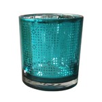 Ficha técnica e caractérísticas do produto Castiçal, Porta Velas de Vidro Bright Colors Azul Urban - H40475