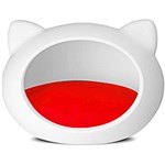Ficha técnica e caractérísticas do produto Cat Cave Branco e Vermelho - Guisa Pet