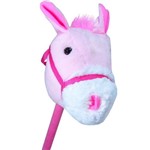Ficha técnica e caractérísticas do produto Cavalo de Pelúcia com Som e Rodas - Rosa - Lovely Toys