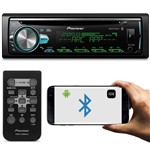 Cd Player Automotivo Pioneer Deh-X50BR 1 Din Bluetooth USB Aux Rca MP3 Android Ios Spotify Mixtrax