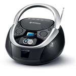 Ficha técnica e caractérísticas do produto CD Player Portátil Mondial BX-10 Power Dock com Entrada USB e Rádio FM – 4W