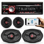 Ficha técnica e caractérísticas do produto CD Player Shutt Texas 1 Din MP3 Bluetooth USB SD AUX Rádio FM AM + Kit Fácil Foxer