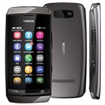 Ficha técnica e caractérísticas do produto Celular Desbloqueado Nokia Asha 305 Grafite com Câmera 2MP, Dual Chip, Touch Screen, Rádio FM, MP3, Bluetooth, Fone de Ouvido e Cartão 2GB