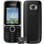 Ficha técnica e caractérísticas do produto Celular Desbloqueado Nokia C2-01 Preto C/ Câmera 3.2MP, 3G, Rádio FM, MP3, Bluetooth, Fone de Ouvido e Cartão 2GB