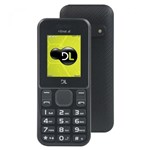 Celular DL YC210 Dual Chip,Câmera C/Flash, Rádio FM, MP3, Micro SD, Bateria de Longa Duração, Preto.