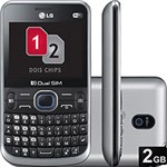 Celular Dual Chip LG C397 Desbloqueado Preto Wi Fi Memória Interna 1GB e Cartão 2GB