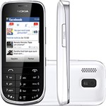 Ficha técnica e caractérísticas do produto Celular Dual Chip Nokia Asha 202, Desbloqueado Branco Câmera de 2.0MP Memória Interna 10MB