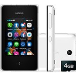 Celular Dual Chip Nokia Asha 500 Desbloqueado Branco Câmera 2MP 2G/Wi Fi Memória Interna 128MB Cartão de Memória 4GB