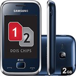 Ficha técnica e caractérísticas do produto Celular Dual Chip Samsung Rex 60 com TV Digital Azul - Câmera 2MP Memória Interna 80MB e Cartão 2GB