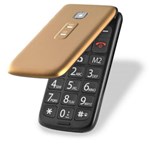 Ficha técnica e caractérísticas do produto Celular Flip Vita Dual Chip MP3 Dourado Multilaser P9043