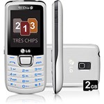 Celular LG A290 Desbloqueado Oi Branco Tri Chip Câmera 1,3MP Memória Interna 4MB e Cartão de Memória 2GB