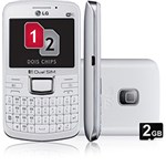 Ficha técnica e caractérísticas do produto Celular LG C199 Desbloqueado Oi Branco Dual Chip Câmera 2.0MP Wi-Fi Memória Interna 50MB e Cartão 2GB