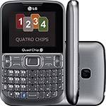 Celular LG C299 Desbloqueado, Prata, Câmera VGA, Quad Chip, Qwerty