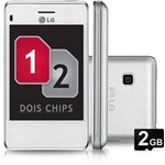 Celular LG T375 Desbloqueado Tim Branco Dual Chip Câmera de 2.0MP Wi Fi Memória Interna 50MB e Cartão 2GB