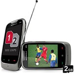 Celular Motorola EX440 MotoGo Desbloqueado Oi, Preto/Prata, Dual Chip, Câmera de 3.0MP, Wi-Fi, TV Digital e Cartão 2GB