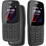 Celular Nokia 106 Dual Chip Lanterna Rádio Fm Ótima Bateria Volume Alto - Preto