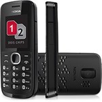 Celular Desbloqueado Tim Nokia 110 Preto com Dual Chip, Câmera VGA, Bluetooth e Rádio FM