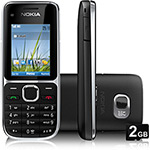 Ficha técnica e caractérísticas do produto Celular Nokia C2-01 Desbloqueado Claro, Preto, Tela 2", Câmera 3.2MP, 3G, Memória Interna 75MB e Cartão 2GB