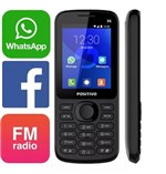 Ficha técnica e caractérísticas do produto Celular para Idoso com Botão Whatsapp P70 Positivo Preto