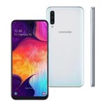 Ficha técnica e caractérísticas do produto Celular Samsung Galaxy A50 Branco 128GB 4GB Câmera Tripla 25MP