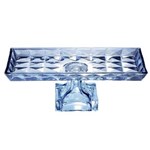 Ficha técnica e caractérísticas do produto Centro de Mesa de Cristal de Chumbo com Pé Diamant 35cmx17,5cmx12,5cm Rojemac Azul