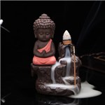 Cerâmico Buda Budista Cone Fumador de Fluxo de Fluxo de Queimador de Incenso Decoração