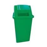 Ficha técnica e caractérísticas do produto Cesto Coletor de Lixo 60L C/tampa Verde CV61VD - Bralimpia