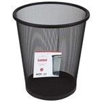 Ficha técnica e caractérísticas do produto Cesto de Lixo de Aço Basket 16 Litros Preto - Mor