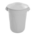 Ficha técnica e caractérísticas do produto Cesto de Lixo Plastico com Tampa 100 Litros Cinza