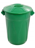 Ficha técnica e caractérísticas do produto Cesto de Lixo Plastico com Tampa 100 Litros