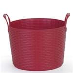 Ficha técnica e caractérísticas do produto Cesto de Roupas Plástico Vermelho 16,5x19,5x19,5cm Flex Arthi