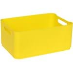 Ficha técnica e caractérísticas do produto Cesto Organizador Plástico Amarelo 12x18,5x27cm 4,5L Spaceo