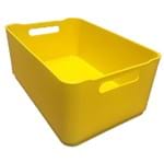 Cesto Organizador Plástico Amarelo 6x9x13,5cm 0,5L Spaceo