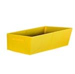 Ficha técnica e caractérísticas do produto Cesto Organizador Tecido Amarelo 15x31x15cm Importado