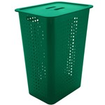 Ficha técnica e caractérísticas do produto Cesto Para Roupas Organizador Lavanderia 47 Litros Plástico Verde Botânico