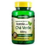 Ficha técnica e caractérísticas do produto Chá Verde com Acerola 500mg Maxinutri - 60 Cápsulas