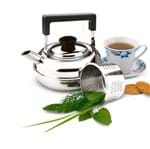 Ficha técnica e caractérísticas do produto Chaleira Aço Inox 1 Litro com Coador para Chá