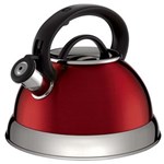 Ficha técnica e caractérísticas do produto Chaleira Euro Home Boiler com Apito em Inox Vermelha - 2,8 L