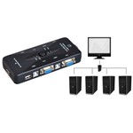 Ficha técnica e caractérísticas do produto Chaveador Switch de Monitor Kvm 4 Portas USB Kvm4u