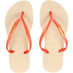 Ficha técnica e caractérísticas do produto Chinelo Havaianas Slim Logo Metallic Areia