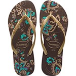 Ficha técnica e caractérísticas do produto Chinelo Havaianas Slim Season Marrom e Dourado