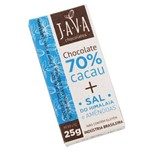 Ficha técnica e caractérísticas do produto Chocolate 70 Cacau Orgânico Sem Glúten e Sem Lactose de Sal Rosa do Himalaia com Amêndoas 25g Java