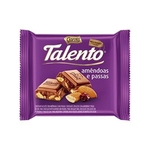 Ficha técnica e caractérísticas do produto Chocolate Amêndoas e Passas 90g 1 UN Talento