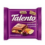 Ficha técnica e caractérísticas do produto Chocolate Garoto Talento Amêndoas e Uvas Passas 90g