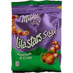 Ficha técnica e caractérísticas do produto Chocolate Lila Stars Snax com Avelã e Crocante - Milka