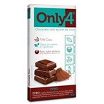 Ficha técnica e caractérísticas do produto Chocolate Puro Cacau Sem Lactose Sem Glúten Vegano Only4 80g