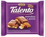 Ficha técnica e caractérísticas do produto Chocolate Talento Amêndoas e Passas Garoto 90g
