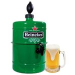Ficha técnica e caractérísticas do produto Chopeira Doméstica Portátil 5,1 Litros Verde Heineken Master Chopp